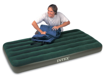 Матрац-кровать надувной односпальный зеленый, 99х191x22 см