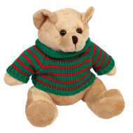 Медведь в свитере, бежевый, 12 см - 0