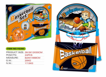 Баскетбол, набор баскетбольное кольцо и мяч 10см (установна на столе, полу или крепление за косяк двери), 38.5*40*58 см)