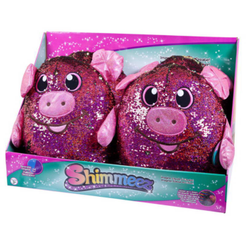 Shimmeez (Шиммиз), мягконабивная фигурка свинки в пайетках, 35 см, 4 шт в дисплее, ЦЕНА ЗА ШТУКУ