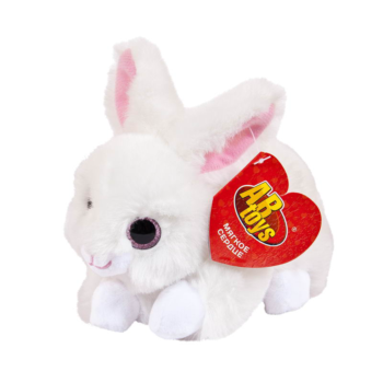 Кролик белый, 15 см игрушка мягкая