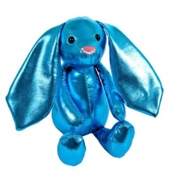 Серия "Металлик" игрушка мягкая Кролик синий 16 см.