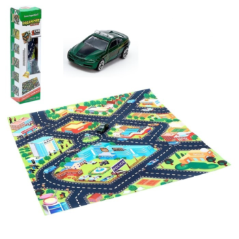 Игровой набор "Городские улицы" с ковриком и машинкой
