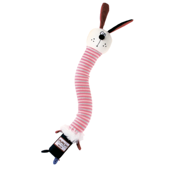 Игрушка для собак - Заяц с пищалкой и хрустящей шеей (49см)