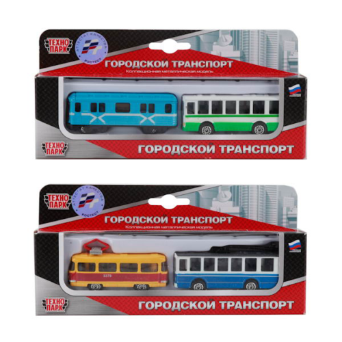 Набор из 2-х моделей "Технопарк" городской транспорт. - 0