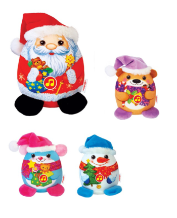 Набор Новогодние плюшики - Мишутка, Снеговичок, Дед Мороз и Мышка