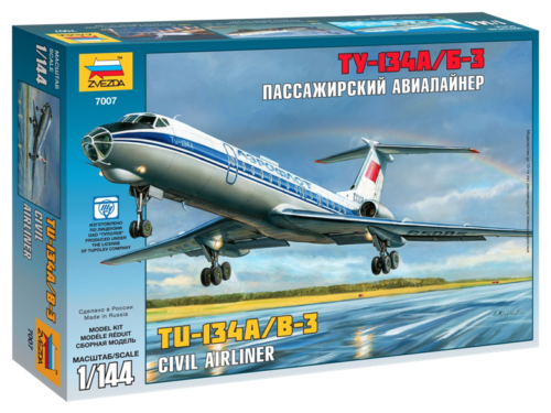 Модель сборная. Пассажирский авиалайнер "Ту-134" - 0