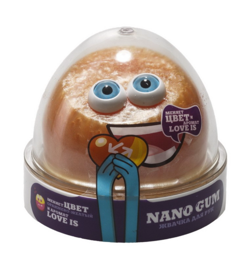 Жвачка для рук "Nano gum" оранжево-желтый с ароматом LOVE IS", 50 гр. - 0