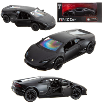 Машина металлическая RMZ City 1:32 Lamborghini Hurac?n LP610-4 инерционная, цвет матовый черный, 12,76х5,47х3,40 см