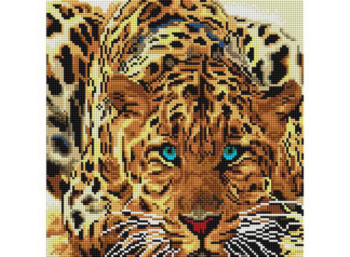 Мозаика алмазная на раме Леопард 30*30 см