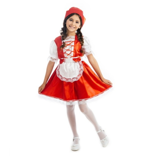 Карнавальный костюм "Красная шапочка", рост 122 см - 0