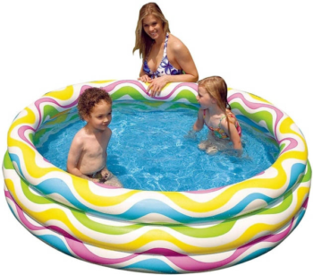 Бассейн детский надувной "Color Wave Pool"114х25 см(от 3х лет)