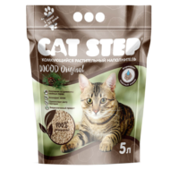 Наполнитель комкующийся растительный CAT STEP - Wood Original - 5 л - 3