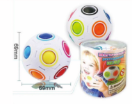 Развивающий разноцветный мяч, диаметр 7 см - 0