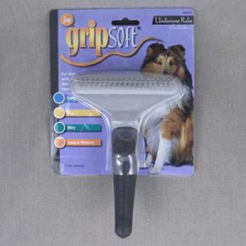 Расческа-грабли для собак с двумя рядами зубьев - Grip Soft Dog Fouble Row Undercoat Rake