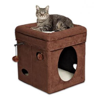 Домик-лежанка для кошек Currious Cat Cube складной
