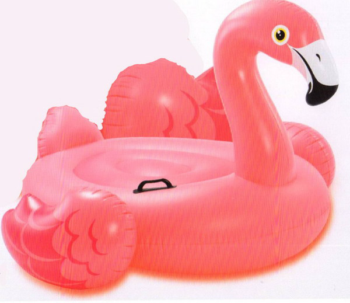 Плот надувной "Pink Flamingo Pide-On" (Фламинго), для бассейна и моря,от 3 лет, 142x142x96,5см