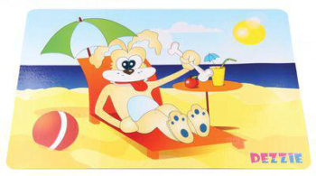 Коврик под миски - DEZZIE Собака на пляже 43см х 28см