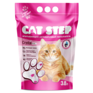 Впитывающий силикагелевый наполнитель CAT STEP Crystal Pink - 3,8 л - 3