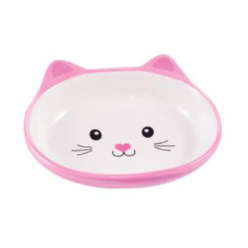 Миска керамическая для кошек - Мордочка кошки розовая (160мл)