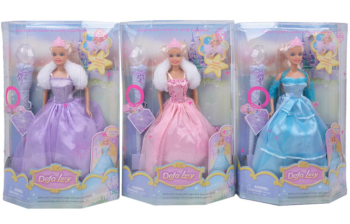 Кукла Defa "Принцесса с волшебной светящейся палочкой", со световыми эффектами, 29 см, 3 вида
