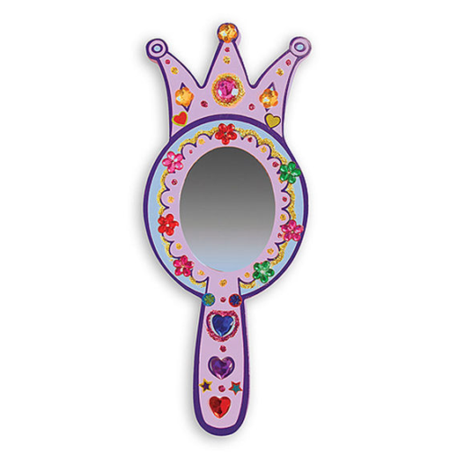Зеркало принцессы деревянное, набор для творчества - 0