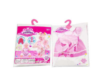 Одежда для кукол: платье (розовый цвет), 25,5x36x1см
