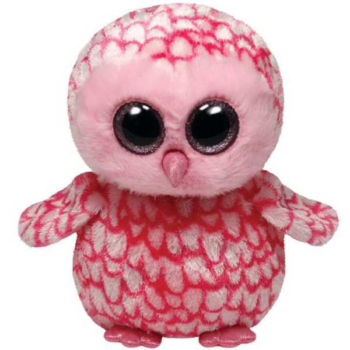 Мягкая игрушка Совенок (розовый) Pinky Beanie Boo's, 25см