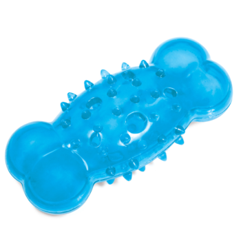 Игрушка для собак из термопластичной резины - Косточка шипованная с отверстиями - 13,5см