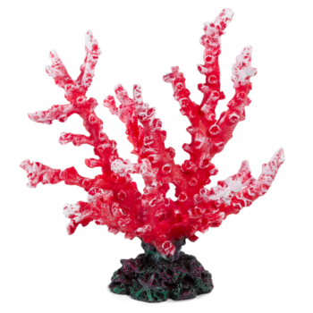 Коралл искусственный красный - Монтипора (18см х 9,5см х 18,5см)