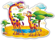 Пазл Castorland Животные 12 деталей maxi, Жирафы в Саванне - 0