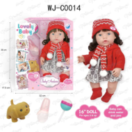 Пупс-кукла "Baby Ardana", в платье и красной курточке, в наборе с аксессуарами, в коробке, 40см - 0