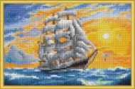 Мозаика алмазная с подрамником Корабль на горизонте - 0