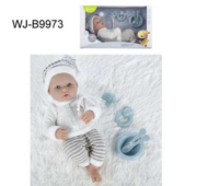 Пупс JUNFA Pure Baby 35см в кофточке, штанишках и шапочке, в коробке, с аксессуарами - 0