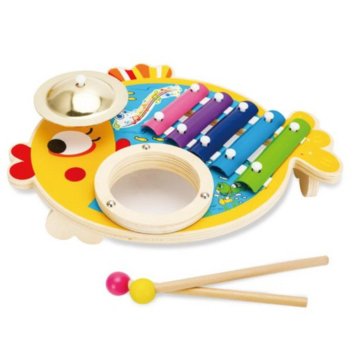 Музыкальные инструменты Mapacha Рыбка Набор 3 в 1: ксилофон, барабан, тарелка