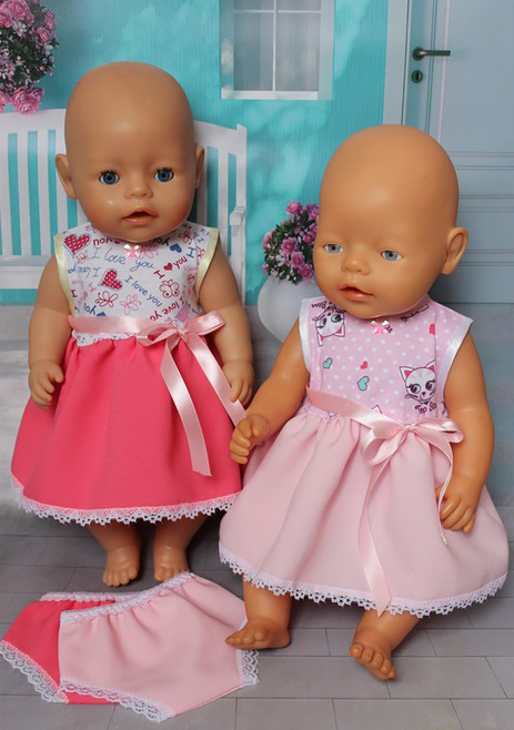 Одежда для куклы - платье и трусики - 2