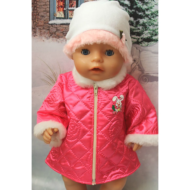 Одежда для куклы - пальто и шапочка - 1