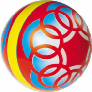 Мяч д.150 мм "Корзинка"окрашенный по трафарету - 1