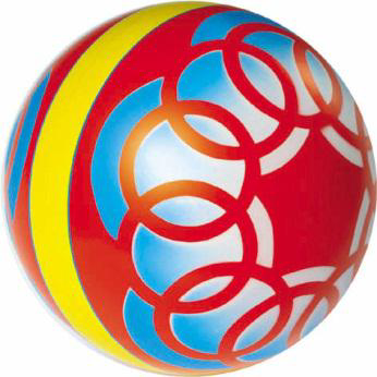 Мяч д.150 мм "Корзинка"окрашенный по трафарету