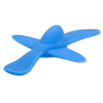 Ложка голубая в форме самолета, 18 см