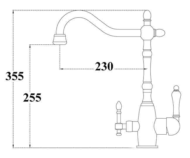 Смеситель для кухонной мойки ZORG Sanitary (ZR 312 YF-33-NICKEL) - 1