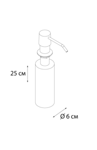 Дозатор для жидкого мыла FIXSEN Hotel врезной металлическая помпа (FX-31012D) - 1