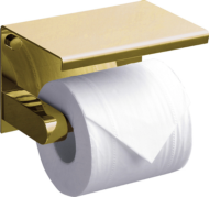 Держатель туалетной бумаги с полкой RUSH Edge (ED77141 Gold) - 0