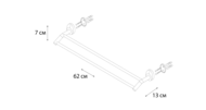 Полотенцедержатель FIXSEN Europa трубчатый 2-ой (FX-21802) - 1