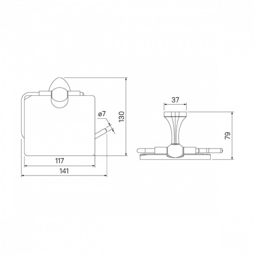 Держатель для туалетной бумаги с крышкой IDDIS Male сплав металлов (MALSSC0i43) - 1