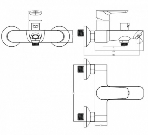 Смеситель для ванны IDDIS Cloud (CLOWG02I02) - 1