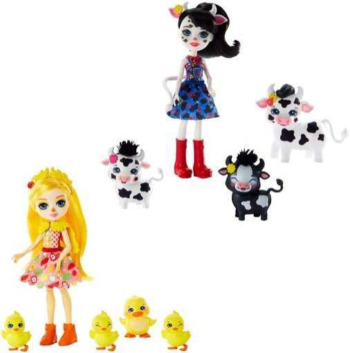 Кукла Mattel Enchantimals с 3мя зверушками в ассортименте 5 видов
